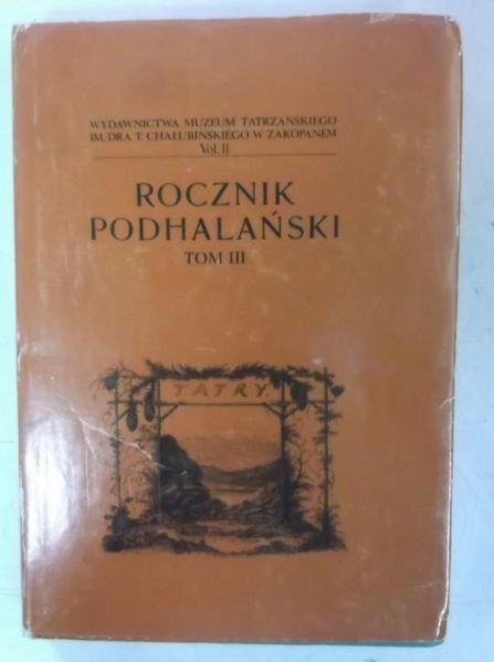 Rocznik podhalański, Tom III
