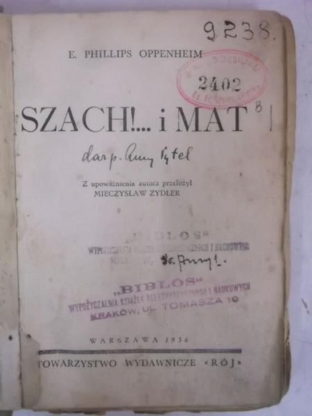 Szach!... i mat, 1936 r.