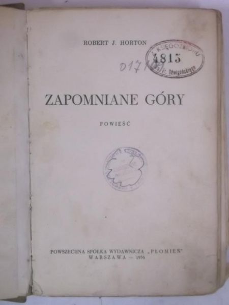 Zapomniane góry, 1936 r.