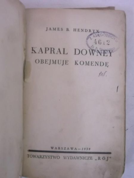 Kapral Downey obejmuje komendę, 1939 r.