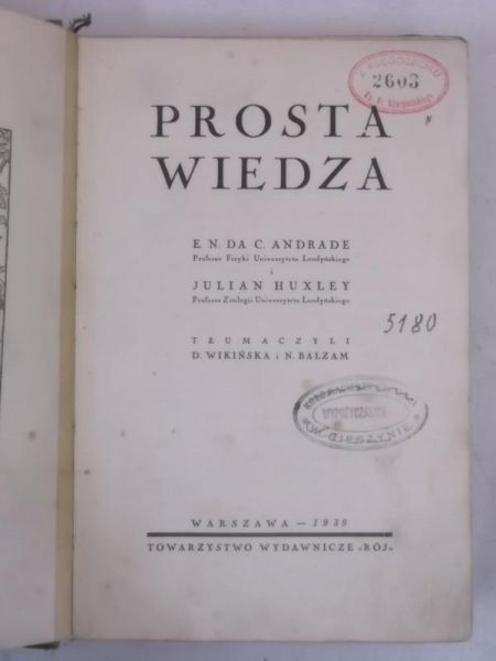 Prosta wiedza, 1939 r.
