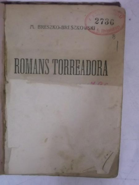 Breszkowski-Breszko M. -  Romans Torreadora, 1930 r.