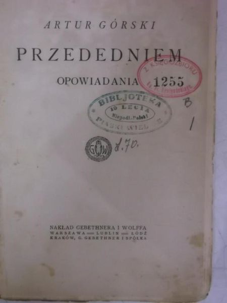 Przededniem, 1918 r.