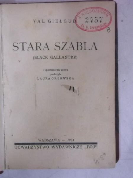 Stara szabla, 1934 r.