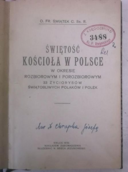 Świętość Kościoła w Polsce, 1930 r.
