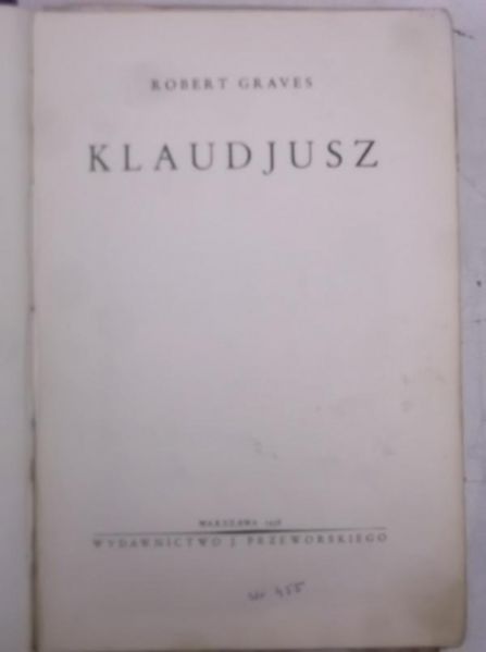 Graves Robert - Klaudjusz, 1938 r.