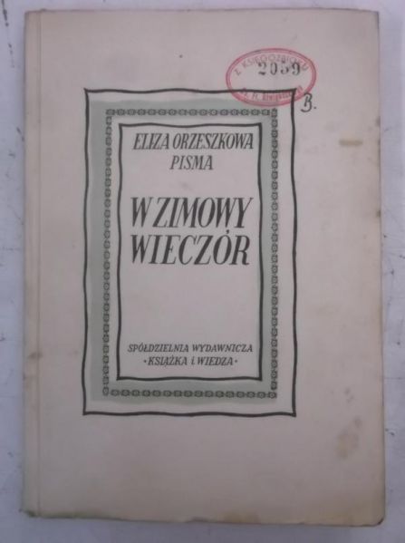 W zimowy wieczór, 1949 r.