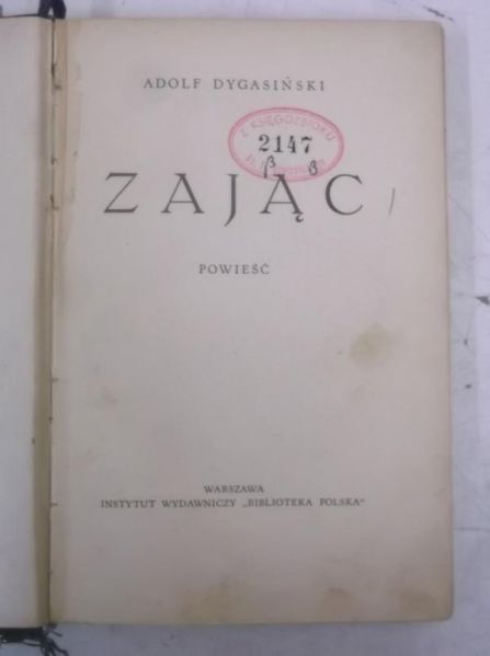 Dygasiński Adolf - Zając, 1939 r.