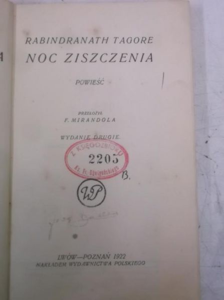 Noc ziszczenia, 1922 r.