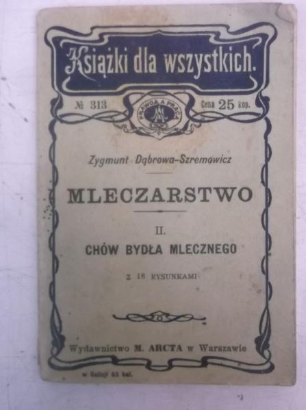 Mleczarstwo. Książki dla wszystkich, 1907 r.