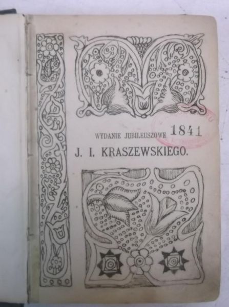 Wybór pism J. I. Kraszewskiego, Tom IX, 1879 r.