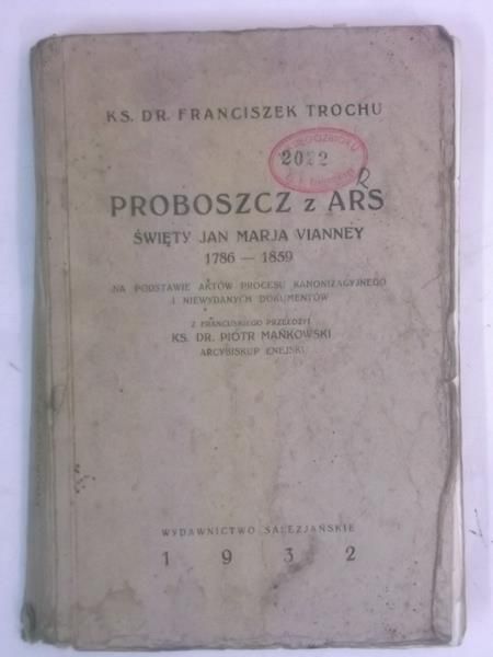 Proboszcz z Ars Święty Jan Marja Vianney, 1932 r.