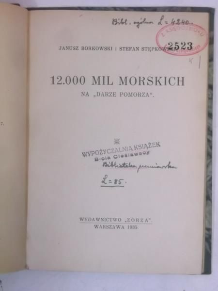 12.000 mil morskich, 1935 r.
