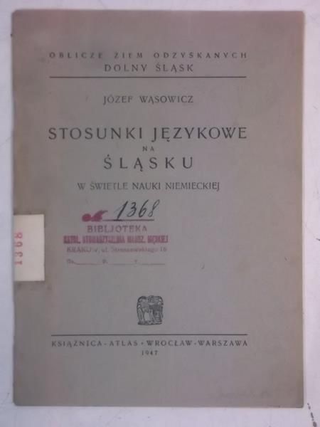 Stosunki językowe, 1947 r.