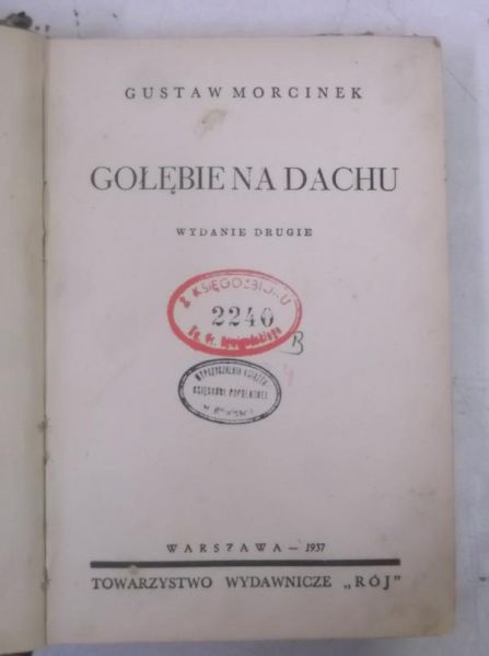 Gołębie na dachu, 1937 r.