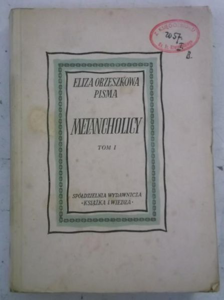 Melancholicy. T. I, 1949 r.