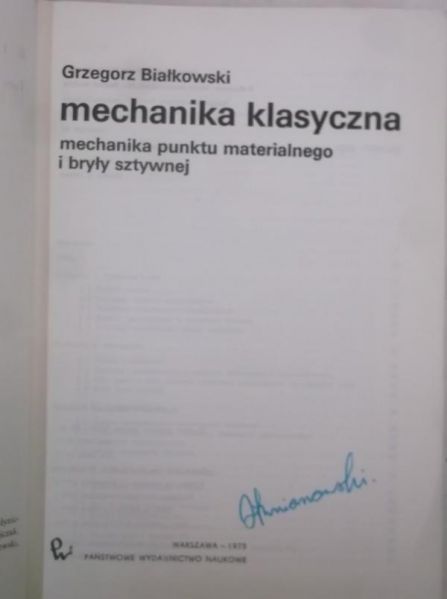 Mechanika klasyczna, Tom 2