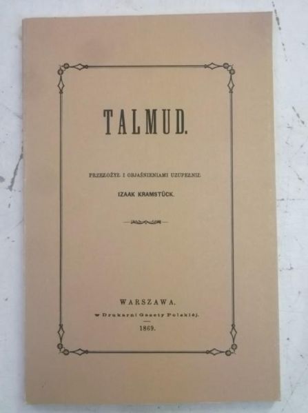 (przeł.) - Talmud,  reprint z 1869 r.
