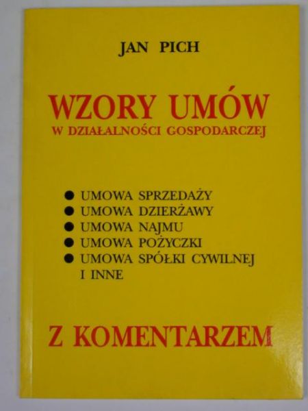 Wzory umów w działalności gospodarczej