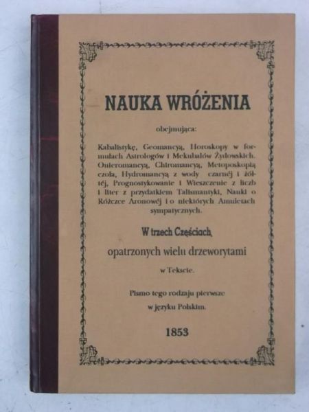 Nauka wróżenia, Reprint z 1853 r.