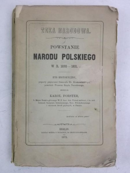 Powstanie narodu polskiego, 1873 r.