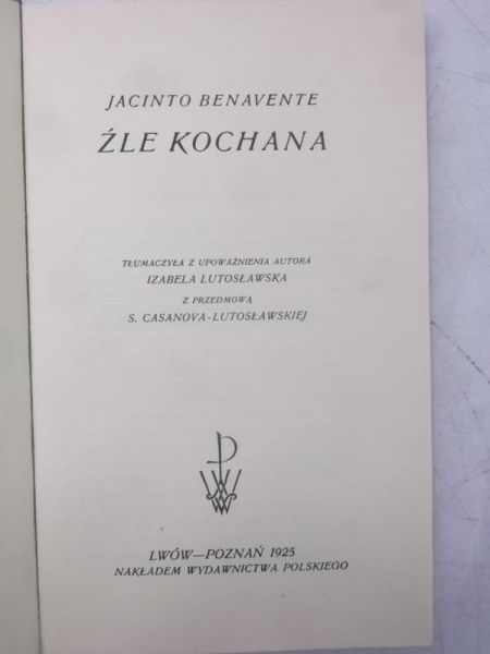 Źle kochana, 1925 r.