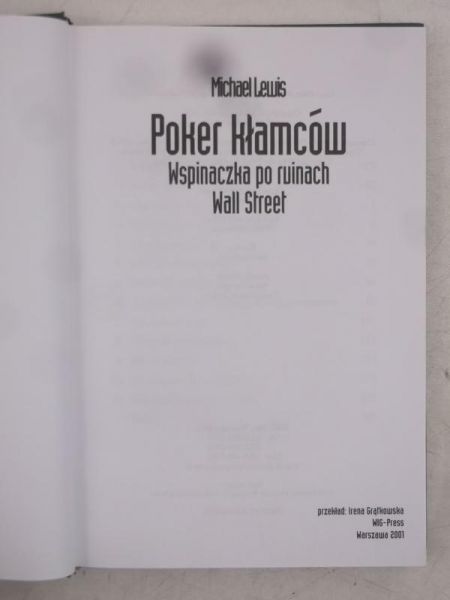 Lewis Michael - Poker kłamców