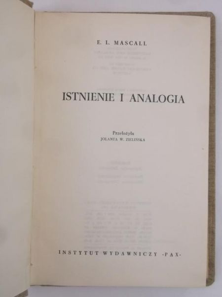 Istnienie i analogia