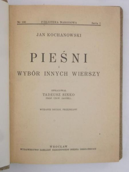 Pieśni i wybór innych  wierszy, 1948 r.