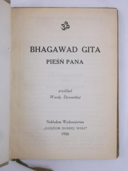 Dynowska Wanda - Bhagawad Gita. Pieśń Pana