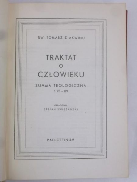 św.    - Traktat o cłowieku