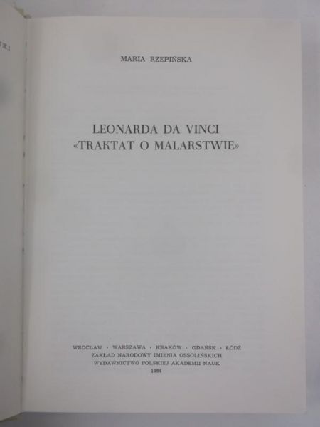 Maria - Leonarda da Vinci "Traktat o malarstwie"