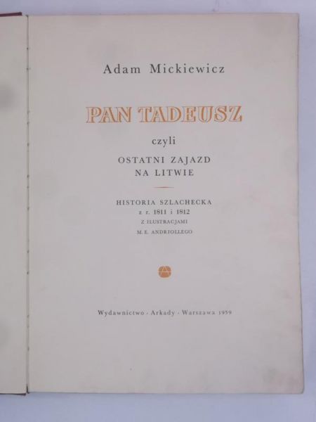 Mickiewicz Adam - Pan Tadeusz