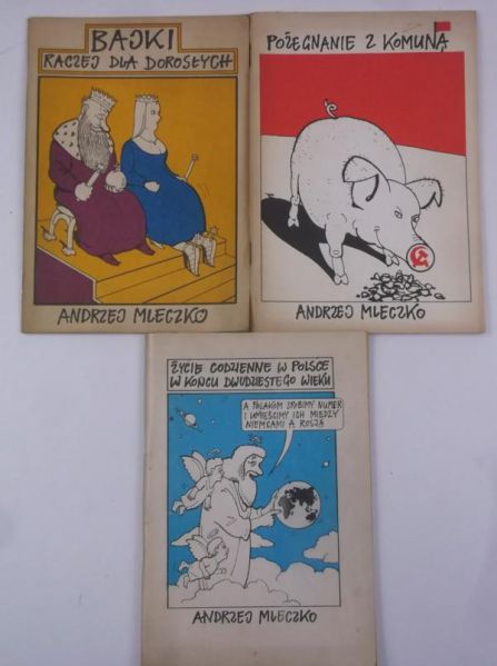 Mleczko Andrzej - Rysunki satyryczne, 3 książki