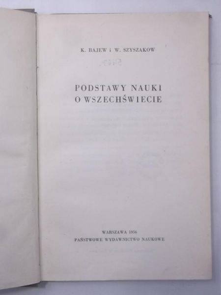 Podstawy nauki o wszechświecie