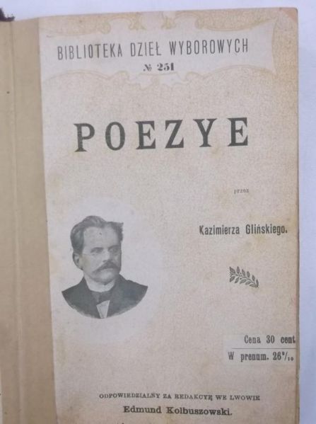 Gliński Kazimierz - Poezye, 1902 r.