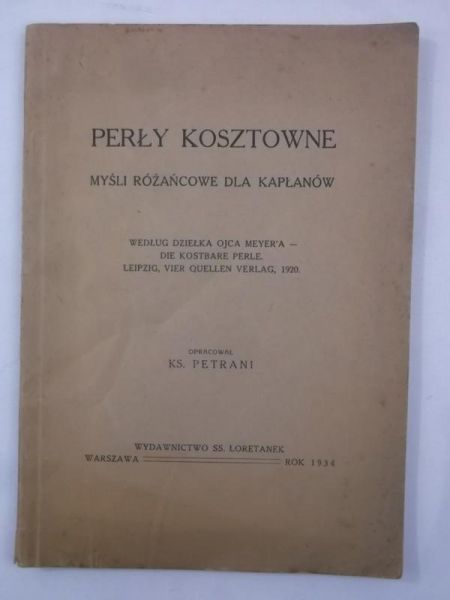 (opr.) - Perły kosztowne, myśli różańcowe dla kapłanów, 1934 r.