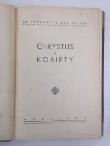Chrystus a kobiety, 1937 r.