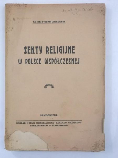Grelewski Stefan - Sekty religijne w Polsce współczesnej, 1937 r.