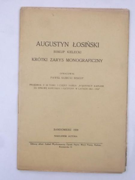 Krótki zarys monograficzny. 1939 r.