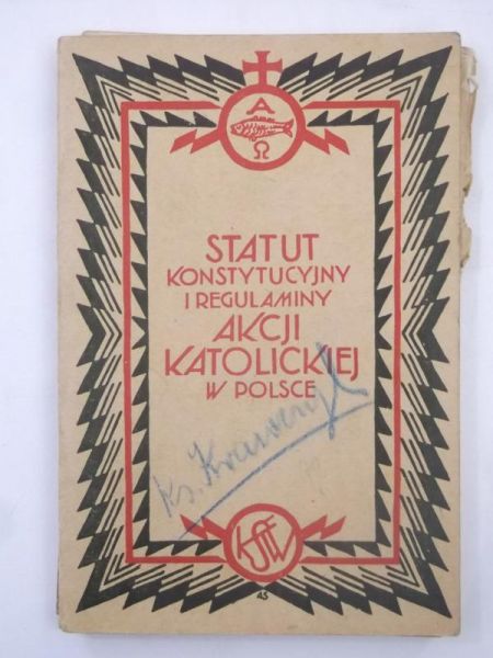Statut konstytucyjny akcji katolickiej w Polsce oraz regulaminy, 1930 r.
