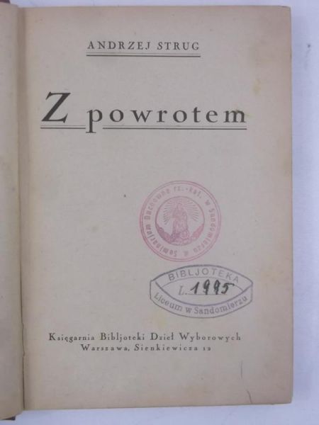 Z powrotem, 1925 r.