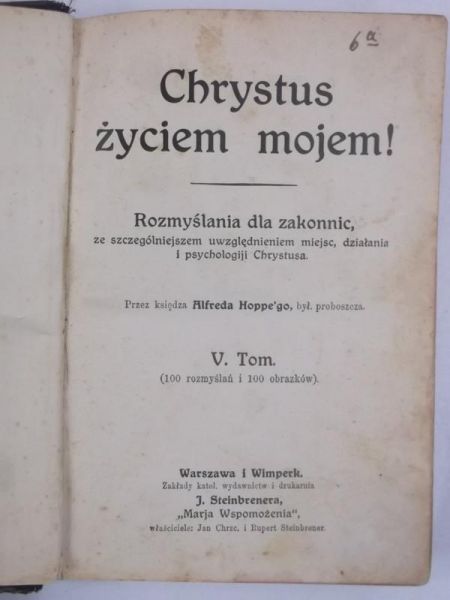 Chrystus życiem mojem!, 1929 r.