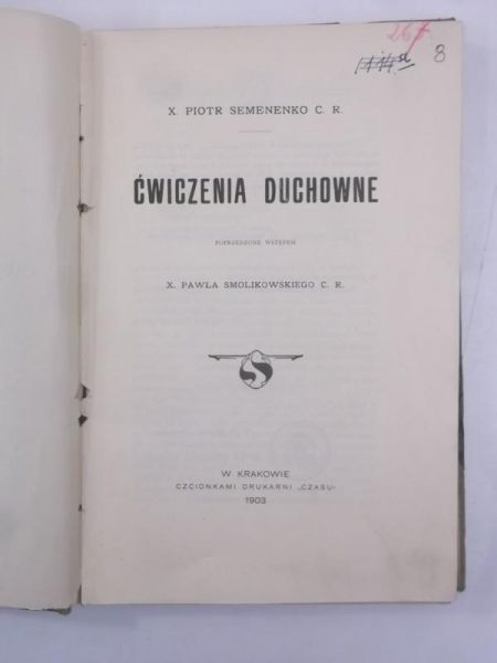 Ćwiczenia duchowne, 1903 r.