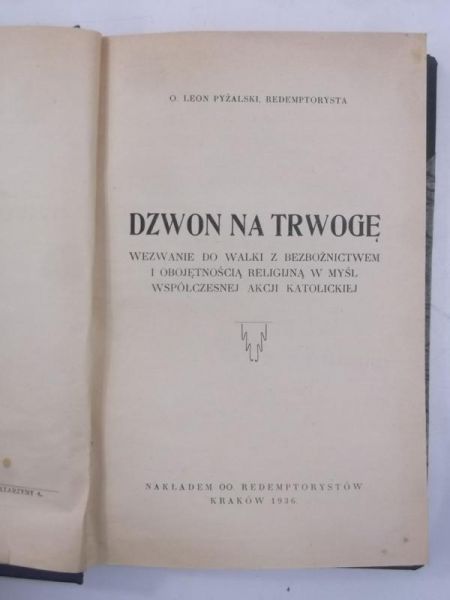 Dzwon a trwogę, 1936 r.