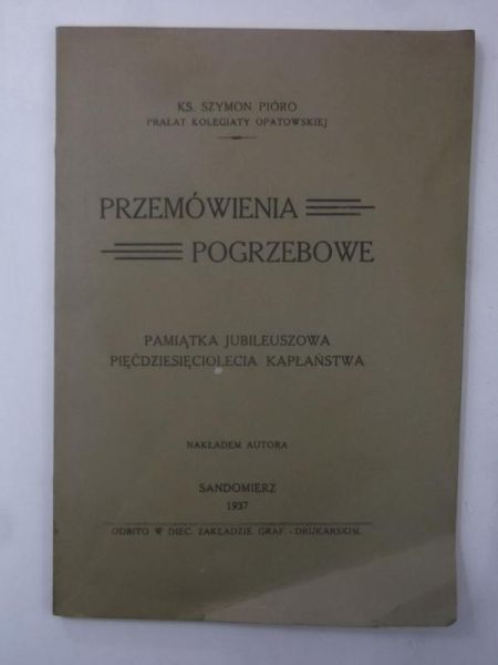 Przemówienia pogrzebowe, 1937 r.