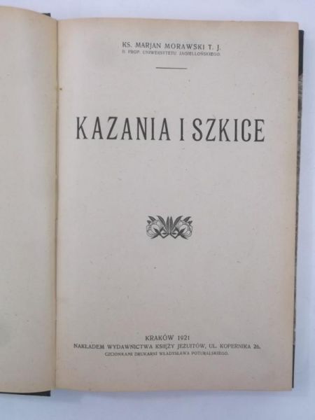 Kazania i Szkice, 1921 r.