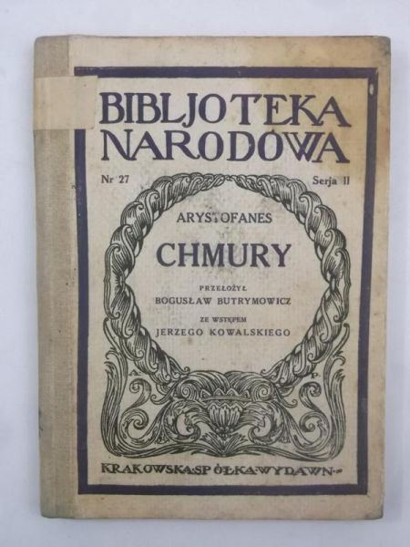 Arystofanes  - Chmury, 1923 r., BN