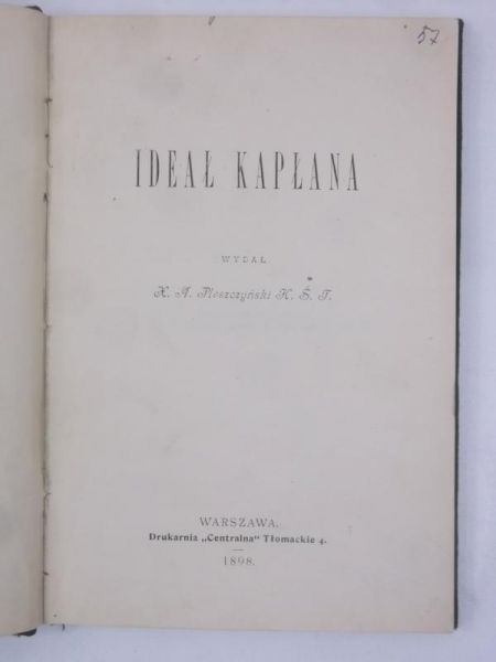 Ideał kapłana, 1898 r.