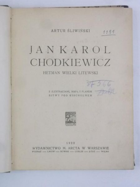 Jan Karol Chodkiewicz, 1922 r.
